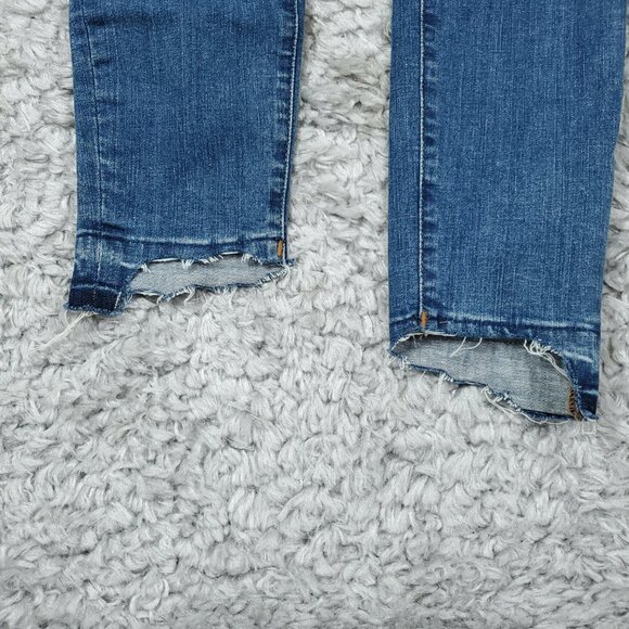 READ Madewell Maternity Side-Panel Skinny Jeans Size 24 Blue Adjustable Edition - Picture 6 of 9